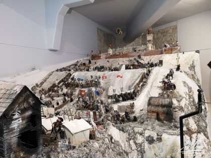 Makieta przedstawiająca oblężenie Jasnej Góry.