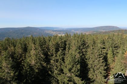 Czerniec - panorama na Góry Orlickie, Góry Stołowe oraz Góry Bystrzyckie.