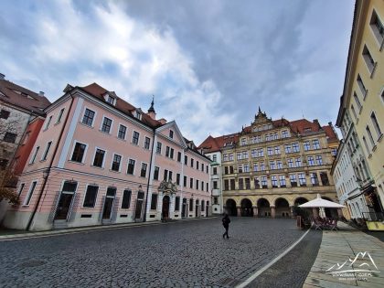 Görlitz - Rynek Dolny - W dali Nowy Ratusz.